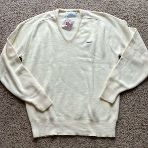 NWT Deadstock Palm Beach Sports vneck sweater branded Schweppes size L